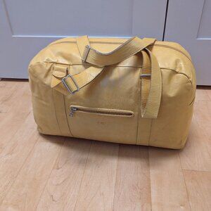 M0851 Mustard Yellow Aniline Leather Duffel
